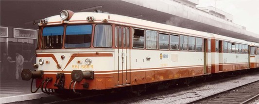 Electrotren 2-tlg.Schienenbus Ferrobus Reihe 591.500,RENFE, Estrella,Ep. IV 3619 