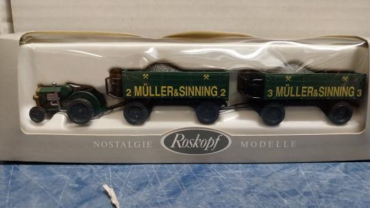 Rosskopf Hanomag Schlepper +2 Kohleanhänger Müller&Sinning 