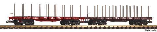 PIKO G-Flachwg. 2er Set D&RGW mit Rungen 