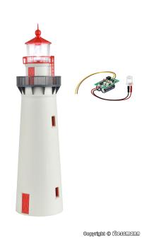 Kibri H0 Leuchtturm mit LED-Leuchtfeuer, Funktionsbausatz 39170 