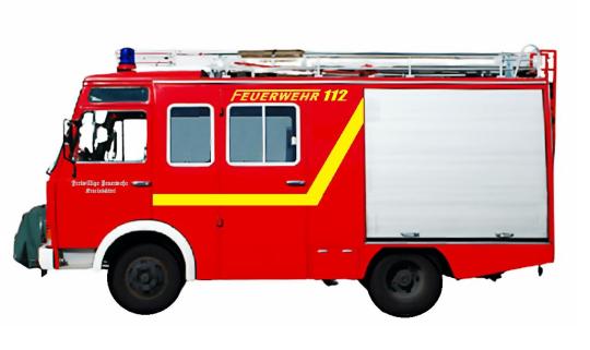 LOEWE Feuerwehr Magirus Zeta  90 M 5 / LF 8, mit gelben Stre 
