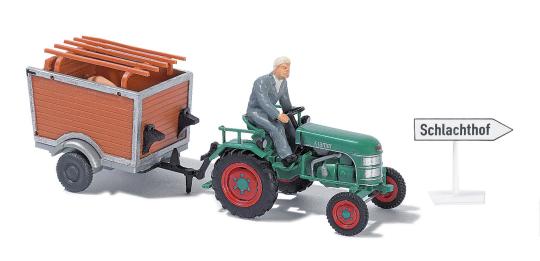 Busch Traktor Kramer + Anhänger 