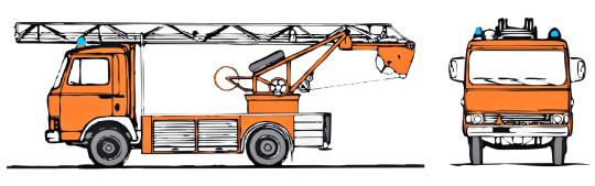 Loewe Magirus Deutz Zeta  90 M 5 - DL 18, Kommunal=Orange / 