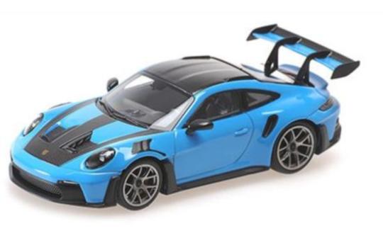 Minichamps 1:43 PORSCHE 911 (992) GT3RS – 2023 rivierablau mit Weissach Paket 