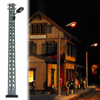 Busch Gittermast Lampe m.schwarzem Lampenkörper 