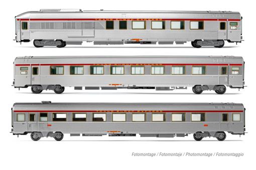 Jouef 3-tlg. Set TEE Mistral Reisezugwagen, Ep. IV SNCF HJ4165 