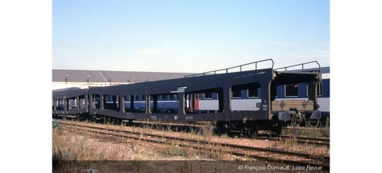 Jouef Autotransporter DD DEV 66, grün, Ep. V SNCF 