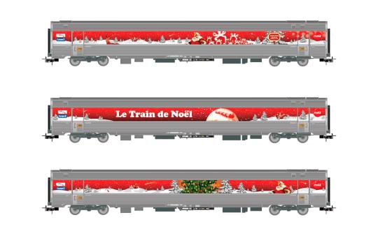 Jouef 3-teiliges Coca-Cola-Weihnachtszugset Train de Noel  SNCF,, Ep. VI HJ4200 