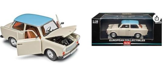 Sun Star 1:18 Trabant 601 de Luxe beige hellblaues Dach 4288 