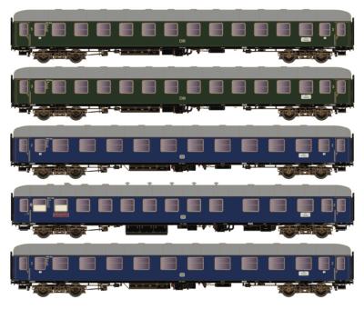 Hobbytrain 5tlg Wagen-Set D83/41 3xC4ümg+B4ümg+BR4ümg DB, Ep 