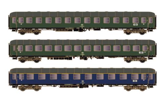 Hobbytrain 3er Set Personenwagen DB, Ep.VIa, D1213 