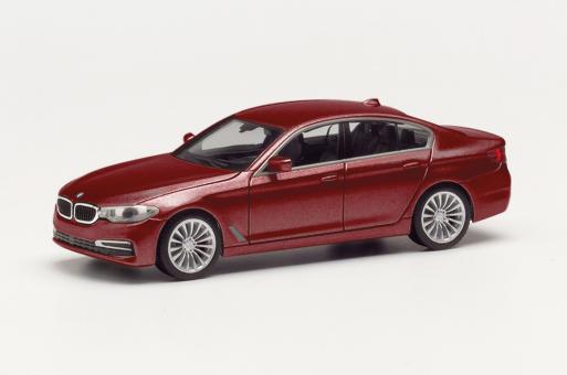 Herpa PKW BMW 5er Limousine, Aventurinrot metallic 