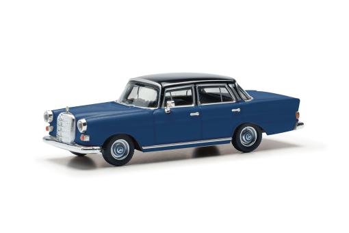 Herpa PKW MB 200 Heckflosse, blau/schwarz 