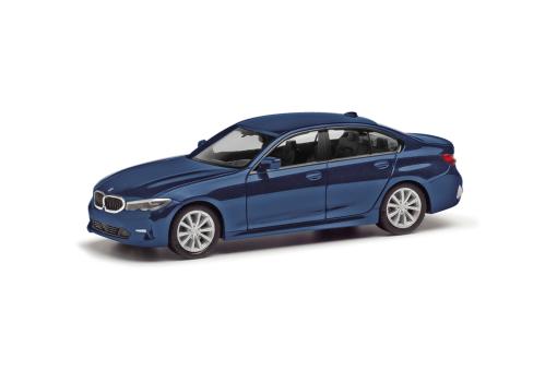Herpa PKW BMW 3er Limousine portimao blau/schwarz/galciersillber 430791 