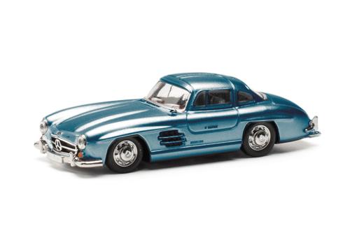 Herpa PKW Mercedes Benz MB 300 SL Flügeltür hellblaumetallic 