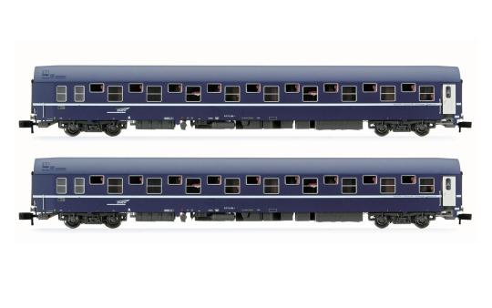 Arnold 2er Set T2 Schlafwagen, casquette Logo, SNCF,Ep. IV-V 