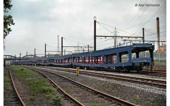 Arnold 2er Set Autotransportwagen DD DEV 66, blau, SNCB, Ep. 