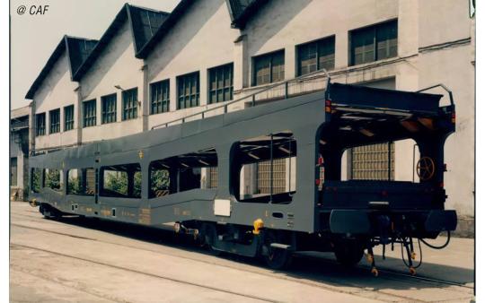 Arnold 2er Set Autotransportwagen DDMA, Originallack, RENFE, 