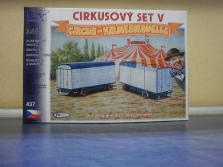 SDV Bausatz Set mit 2 Zirkus Anhänger 