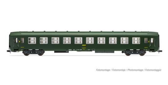 Arnold Liegewagen DEV AO B10c10, in grüner Lackierung, Ep. IV, SNCF HN4386 