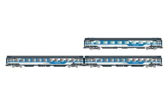 Rivarossi 3-tlg. Set, 1 x Gran Confort-Wagen + 2 x Z1,Ep. VI 