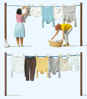 Preiser Frauen beim Wäscheaufhängen 44936 