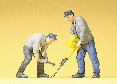 Preiser Figuren 2 Gleisbauarbeiter 