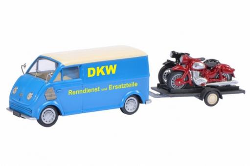 Schuco 1:43 DKW Schnelllaster DKW mit DKW RT 125, DKW RT 350 