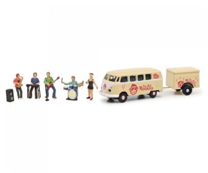 Schuco 1:87 VW T1 Bus m.Anhänger TRM  452669100 