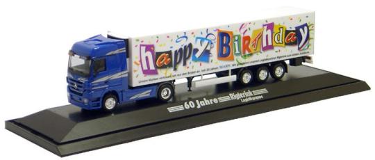 Herpa LKW MB Actros MP3 LH/Aerop Kühl-KSZ Rigterink 60 Jahre 