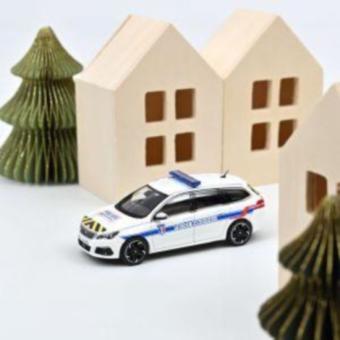 NOREV 1:43 Peugeot 308 SW 2018 Police Municipale Blue & Yell 