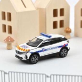 NOREV 1:43 Peugeot 3008 2023 Police Municipale with Red/Yell 473949 