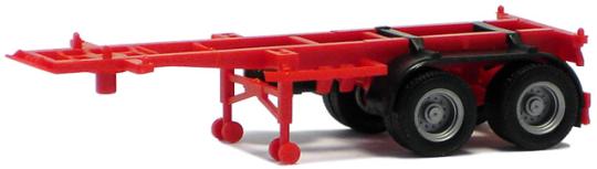 Herpa SZ 20' Trailer 2-achs Containerauflieger rot 