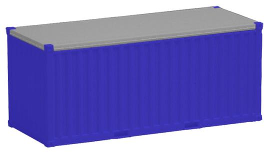 AWM SZ 20 ft Container open top blau Abdeckplane silber-grau 