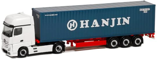 Herpa LKW MB Actros 11 Giga Cont-SZ Hanjin 