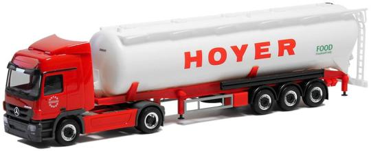 Herpa LKW MB Actros MP3 L/Aerop. Kippsilo-SZ Hoyer Food 