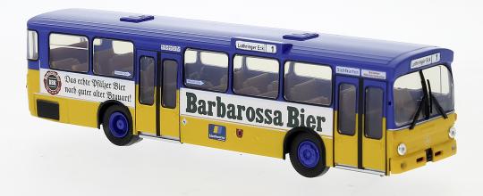 Brekina Stadtbus MB O 305 Barbarossa-Bier aus Kaiserslautern 