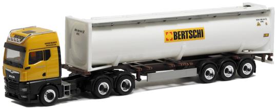 Herpa LKW MAN TG-X GX Drucksilo-Cont-SZ Bertschi Finnland 