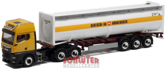 Herpa LKW MAN TG-X GX Drucksilo-Cont-SZ Bertschi 5151 