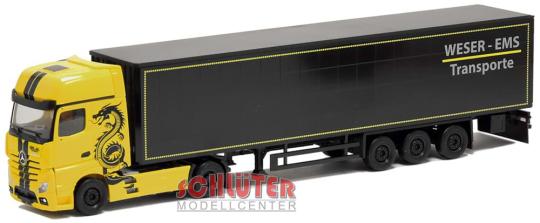 Herpa LKW MB Actros 18 Giga Ga-KSZ Weser-Ems-Transporte Drag 