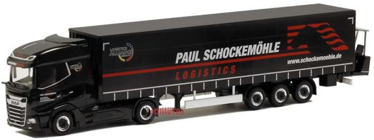 Herpa LKW DAF XG Ga-KSz Schockemöhle m. Mitnahmestapler 