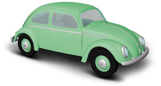 Busch VW Käfer Brezelfenster grün 52900 