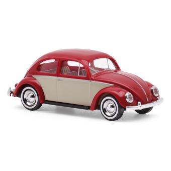 Busch PKW VW Käfer Ovalf. rot/beige 