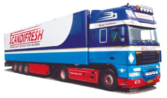 AWM LKW DAF XF 105 SSC Aerop Kühl-KSZ Scandifresh 