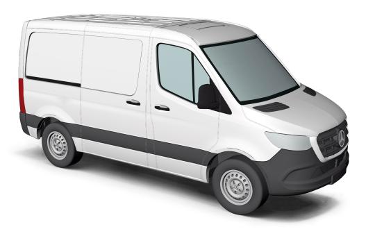 Busch MB Sprinter, kurzer Radst. weiß 