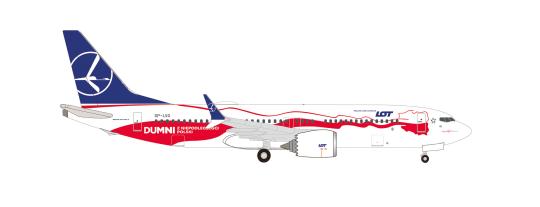 Herpa Wings 1:500 Boeing 737 Max 8 LOT Proud of Poland\'s Independence 536790 