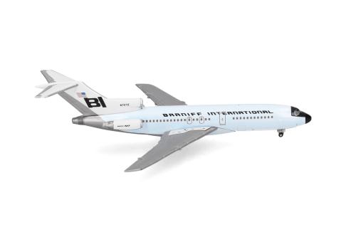 Herpa Wings 1:500 Boeing 727-100 Braniff Solid Light Sky Blue 537995 