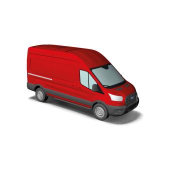 Busch Ford Transit Kasten, Rot 