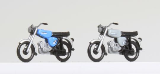 KRES 1:120 Komplettmodelle 2x Simson S51B + S50, blau und gr 