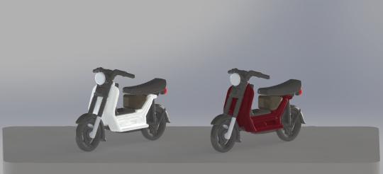 KRES 1:120 Komplettmodelle 2x Simson SR50, weinrot und grau 